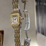 PANTHERE 22MM QUARTZ GOLD STEEL DIAMOND BEZEL - Image 8