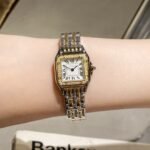 PANTHERE 22MM QUARTZ GOLD STEEL DIAMOND BEZEL - Image 5