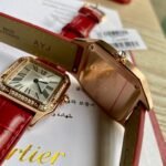 SANTOS DUMONT QUARTZ ROSE GOLD CASE DIAMOND BEZEL - Image 5