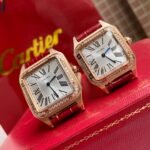 SANTOS DUMONT QUARTZ ROSE GOLD CASE DIAMOND BEZEL - Image 11