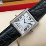 TANK LOUIS QUARTZ STEEL CASE DIAMOND BEZEL - Image 5