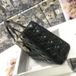 LARGE LADY BAG 32CM BLACK CANNAGE LAMBSKIN - Image 7