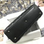 LARGE LADY BAG 32CM BLACK CANNAGE LAMBSKIN - Image 4
