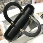 LARGE LADY BAG 32CM BLACK CANNAGE LAMBSKIN - Image 11
