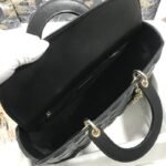 LARGE LADY BAG 32CM BLACK CANNAGE LAMBSKIN - Image 13