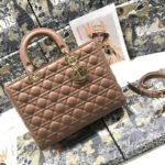 LARGE LADY BAG 32CM BEIGE CANNAGE LAMBSKIN - Image 10
