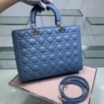 LARGE LADY BAG 32CM BLUE CANNAGE LAMBSKIN - Image 11