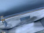 LARGE LADY BAG 32CM BLUE CANNAGE LAMBSKIN - Image 9