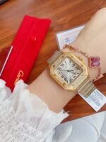 SANTOS LADY 35MM QUARTZ 35MM GOLD DIAMOND - Image 7