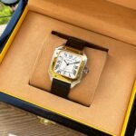 SANTOS 38MM GOLD STEEL AUTOMATIC LEATHER - Image 12