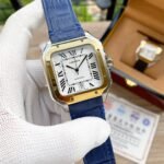 SANTOS 38MM GOLD STEEL AUTOMATIC LEATHER - Image 2