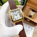 SANTOS 38MM GOLD CASE AUTOMATIC LEATHER - Image 9