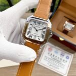 SANTOS 38MM ROSE GOLD STEEL AUTOMATIC LEATHER - Image 13