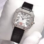 SANTOS LADY 35MM QUARTZ STEEL CASE LEATHER - Image 11