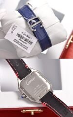 SANTOS LADY 35MM QUARTZ STEEL CASE LEATHER - Image 9