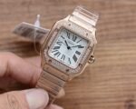 SANTOS LADY 35MM QUARTZ 35MM ROSE GOLD DIAMOND - Image 5