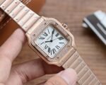 SANTOS LADY 35MM QUARTZ 35MM ROSE GOLD DIAMOND - Image 6