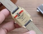 SANTOS DUMONT QUARTZ 33MM GOLD LEATHER - Image 4