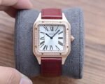 SANTOS DUMONT QUARTZ 33MM ROSE GOLD DIAMOND BEZEL - Image 7