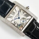 TANK MC LADIES SECOND TIME STEEL CASE DIAMOND BEZEL - Image 9