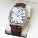 TORTUE 40MM DIAMOND BEZEL LEATHER STRAP - Image 10