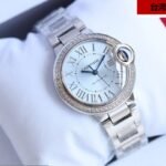 BALLON BLEU 33MM STEEL ICE BLUE DIAL DIAMOND BEZEL - Image 7