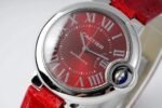 BALLON BLEU 33MM AUTOMATIC RED DIAL LEATHER 2021 - Image 2