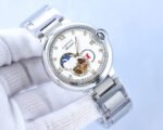 BALLON BLEU 36MM OPEN HEART PINK DIAMOND NUMERALS STEEL STRAP - Image 2