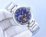 BALLON BLEU 36MM OPEN HEART PINK DIAMOND NUMERALS STEEL STRAP - Image 12