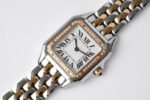 PANTHERE 27MM PINK GOLD SILVER CASE DIAMOND BEZEL WHITE DIAL - Image 2