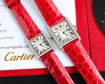 TANK MUST SMALL STEEL DIAMOND BEZEL LEATHER STRAP EWHITE DIAL - Image 11