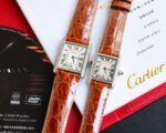 TANK MUST SMALL STEEL DIAMOND BEZEL LEATHER STRAP EWHITE DIAL - Image 12