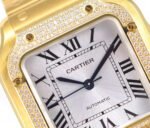 SANTOS LADY 35.1MM AUTOMATIC GOLD DIAMOND BEZEL - Image 12