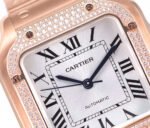 SANTOS LADY 35.1MM AUTOMATIC PINK GOLD DIAMOND BEZEL - Image 13