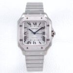 SANTOS LADY 35.1MM AUTOMATIC SILVER DIAMOND BEZEL - Image 10