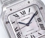 SANTOS LADY 35.1MM AUTOMATIC SILVER DIAMOND BEZEL - Image 13