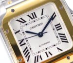 SANTOS LADY 35.1MM AUTOMATIC GOLD STEEL - Image 13
