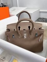 HM BIRKIN 25CM BROWN TOGO LEATHER SILVER HARDWARE - Image 2