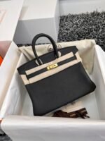 HM BIRKIN 25CM BLACK TOGO LEATHER GOLD HARDWARE - Image 6
