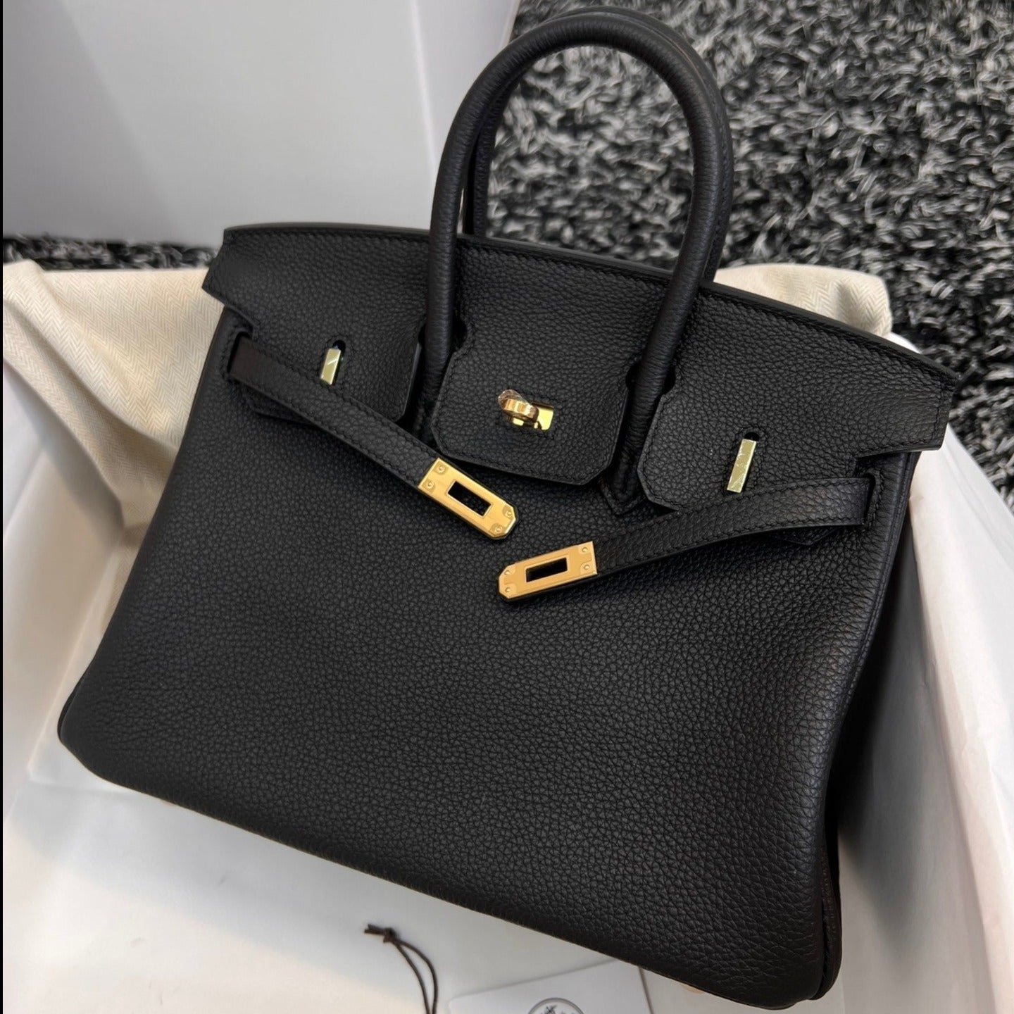 13342606447805382_cd0de2f7-7204-4bbd-b49f-5cf6619b3ba3 HM BIRKIN 25CM BLACK TOGO LEATHER GOLD HARDWARE - Image 1