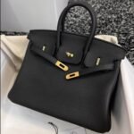 HM BIRKIN 25CM BLACK TOGO LEATHER GOLD HARDWARE - Image 5