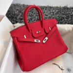 HM BIRKIN 25CM RED TOGO LEATHER SILVER HARDWARE - Image 5