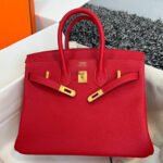 HM BIRKIN 25CM RED TOGO LEATHER GOLD HARDWARE - Image 5