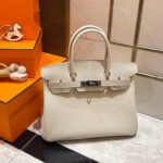 HM BIRKIN 30CM CREAMY WHITE TOGO LEATHER SILVER HARDWARE - Image 10