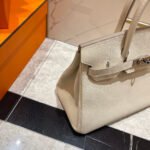 HM BIRKIN 30CM CREAMY WHITE TOGO LEATHER SILVER HARDWARE - Image 13