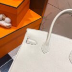 HM BIRKIN 30CM CREAMY WHITE TOGO LEATHER SILVER HARDWARE - Image 14
