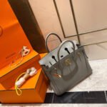 HM BIRKIN 30CM GREY SWIFT LEATHER GOLD HARDWARE - Image 13