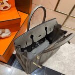 HM BIRKIN 30CM GREY SWIFT LEATHER GOLD HARDWARE - Image 16