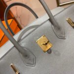 HM BIRKIN 30CM GREY SWIFT LEATHER GOLD HARDWARE - Image 9