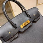 HM BIRKIN 30CM BLACK SWIFT LEATHER GOLD HARDWARE - Image 6